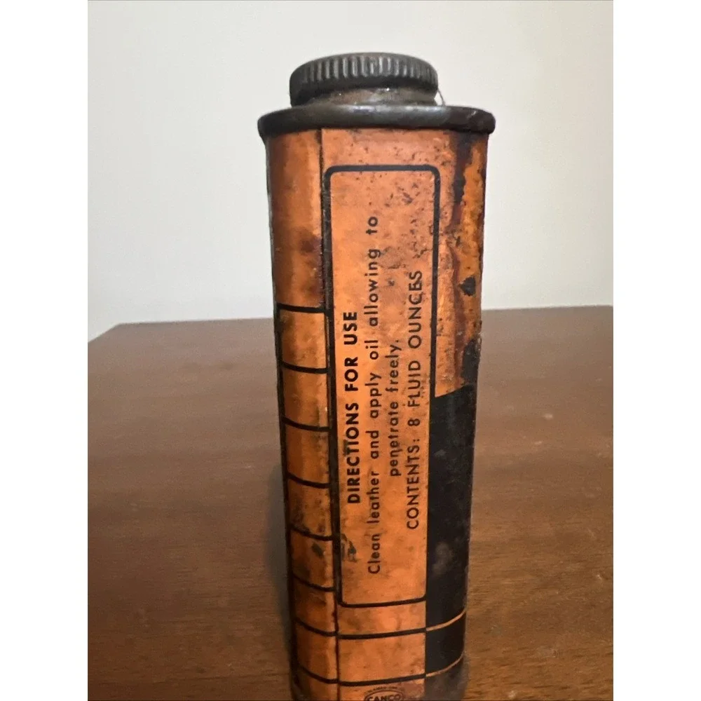Vintage Can of Fiebing's Heatsfoot Oil Compound - Used - Great Colors